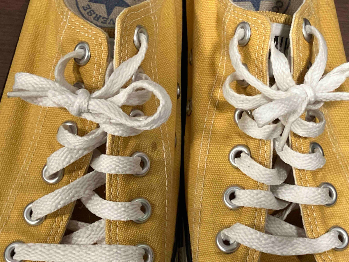 CONVERSE ALLSTAR コンバース オールスター イエロー USA製 先ゴム割れ ケアタグ無し サイズ7 25.5cm スニーカーの画像9