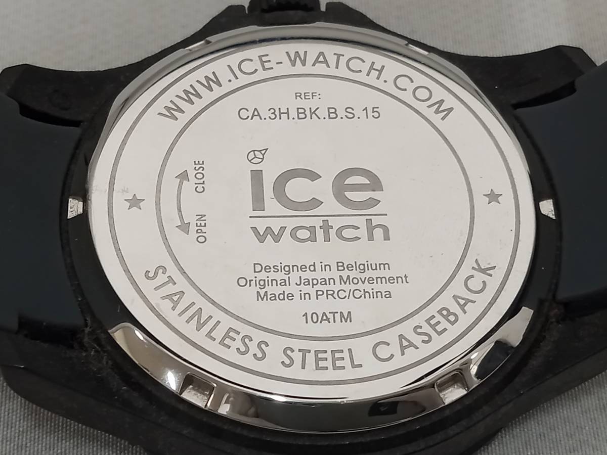 ICE watch ICE-CARBON CA.3H.BK.B.S.15 時計 アイスウォッチ アイスカーボン 黒文字盤 クォーツ メンズ 箱有 腕時計_画像7