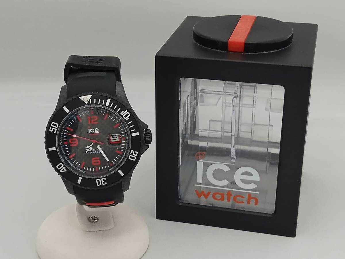 ICE watch ICE-CARBON CA.3H.BK.B.S.15 時計 アイスウォッチ アイスカーボン 黒文字盤 クォーツ メンズ 箱有 腕時計_画像8