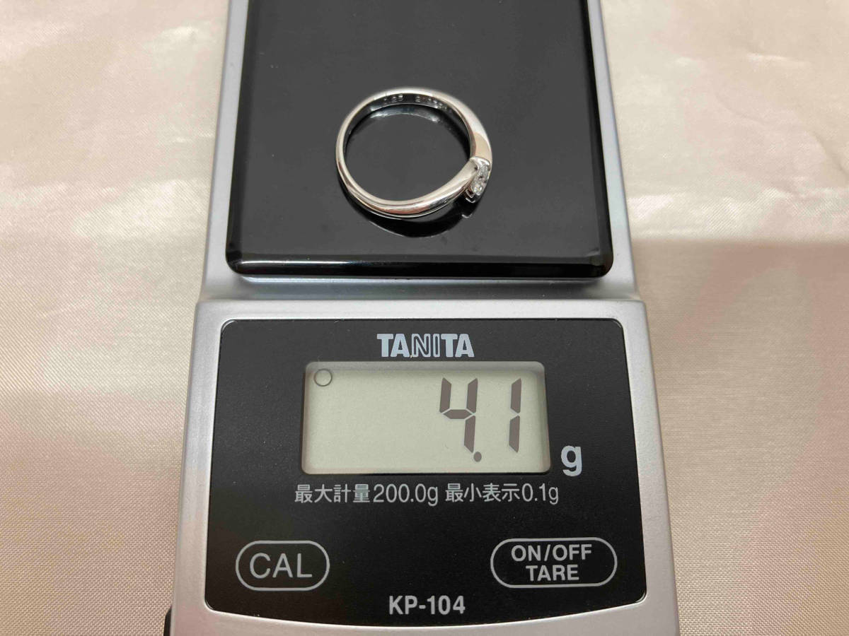 最新人気 18700円 一粒ダイヤリング Pt1000 ダイヤ0.25ct 10号 約4.1g プラチナ台