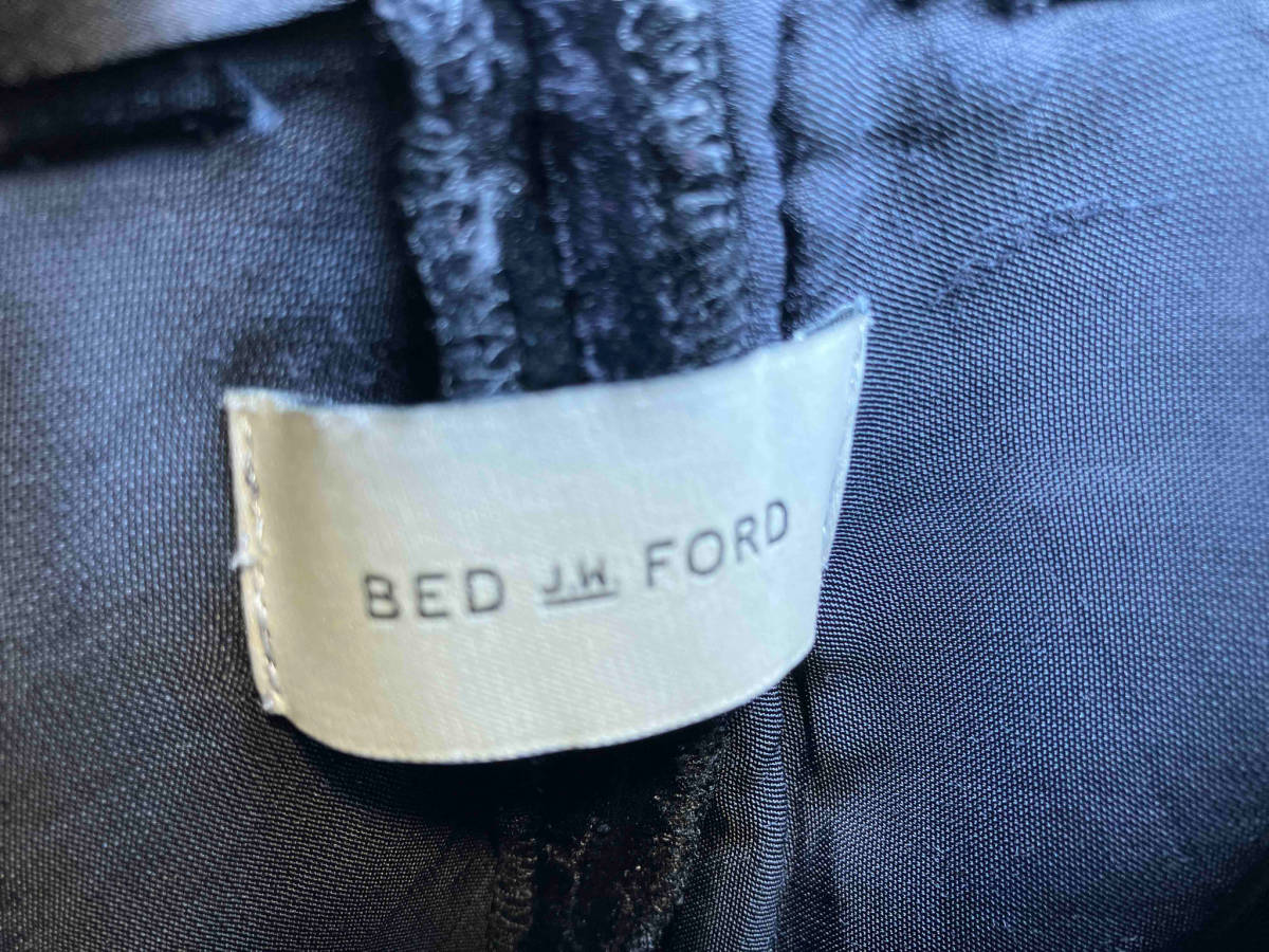 BED J.W.FORD ベロアワイドパンツ ロングパンツ サイズ:0 ブラック ベッドフォード 店舗受取可_画像7