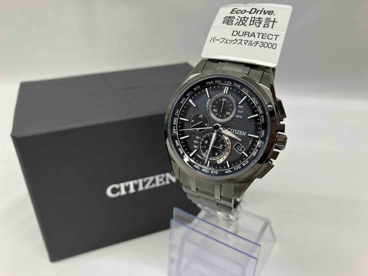 CITIZEN シチズン　ATTESA アテッサ　ブラックチタン　エコドライブ　腕時計　AT8044-56E 【箱付き】