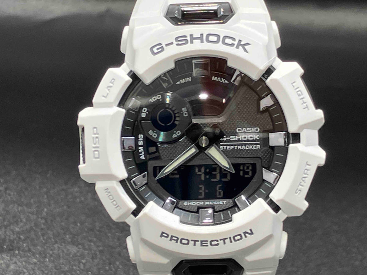 【美品 即決】G-SHOCK アナデジ GAB-900-7A ジーショック ホワイト系 ブラック文字盤 クオーツ 腕時計 ウォッチ Bluetooth 搭載