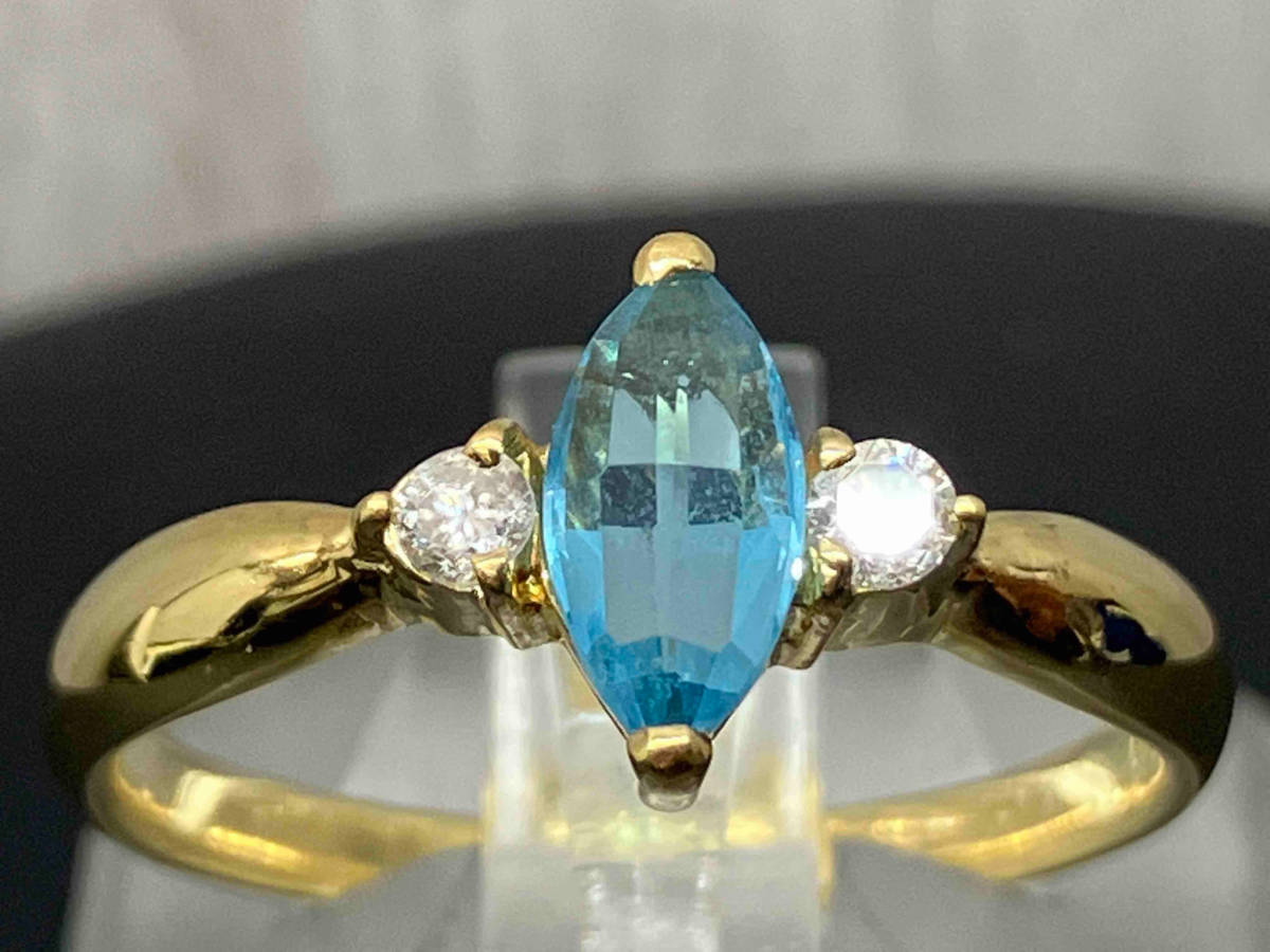 人気のクリスマスアイテムがいっぱい! K18 デザインリング ダイヤ0.08ct イエローゴールド - 約3.0g 12号 イエローゴールド