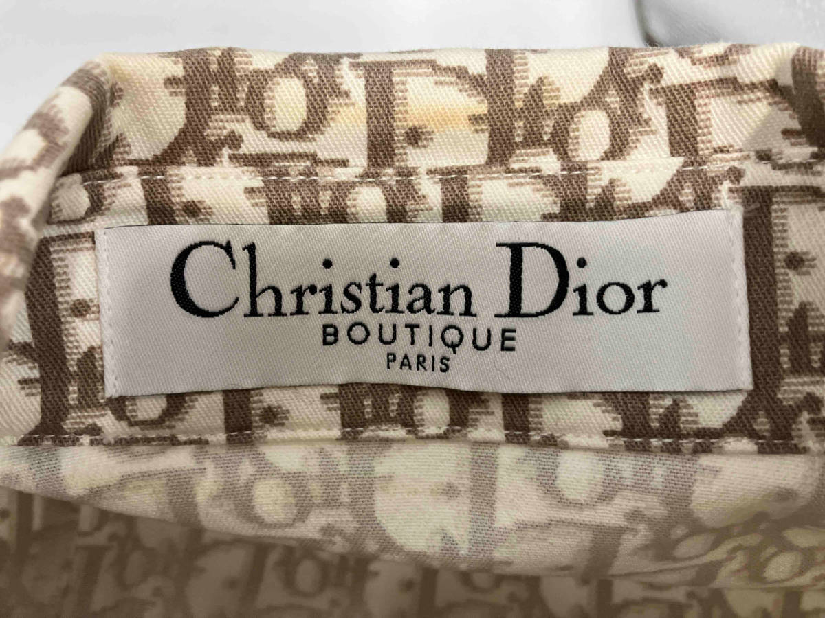 Christian Dior ディオール ブラウントロッター柄ジャケット クリーニング済み 襟元、袖口シミ有_画像2