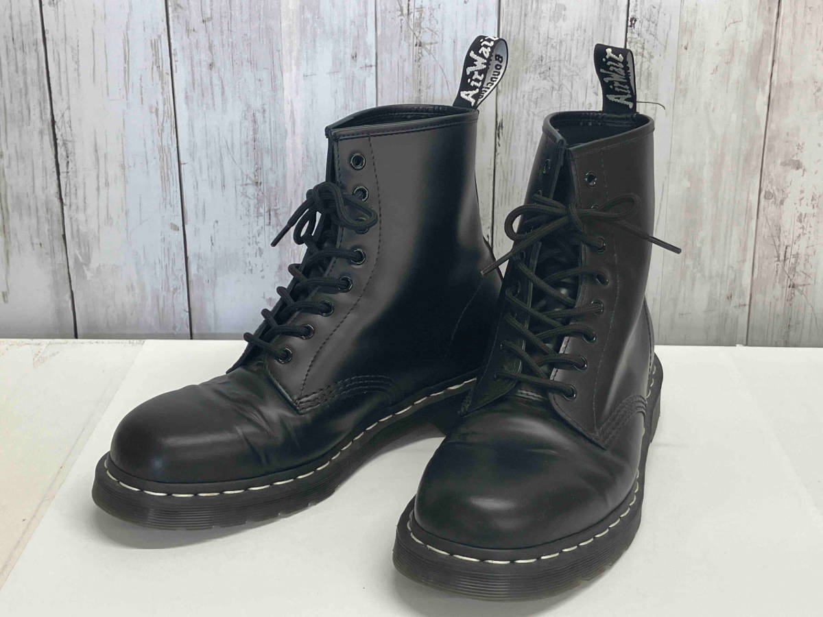 Dr.Martens /1460/8ホールブーツ/ドクターマーチン/レースアップブーツ/ブラック/ホワイトステッチ/UK10_画像1