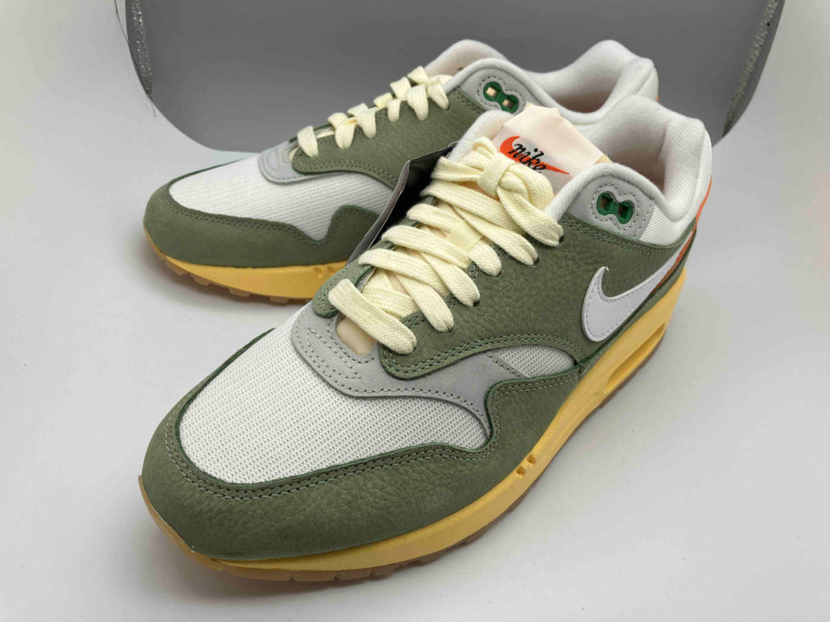 美品 NIKE WMNS AIR MAX 1 THINK TANK FD0395 386 ナイキ ウィメンズ エアマックス 1 シンクタンク US9.5 26.5cm UK7 EU41 オイルグリーン_画像1