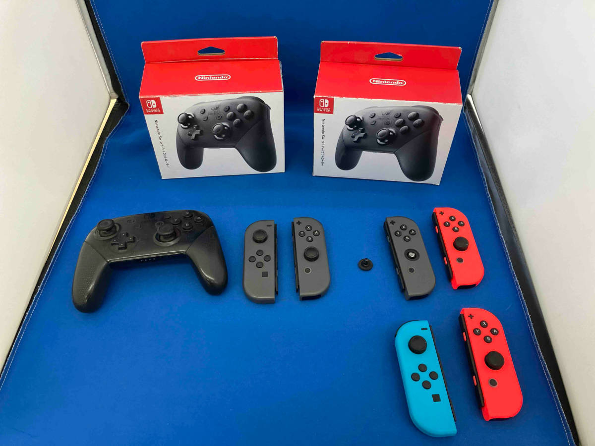 ジャンク 通電確認済み　Nintendo Switch コントローラー　セット　Proコン　3個　Joy-Con 左 2個　右 4個 ニンテンドースイッチ_画像1