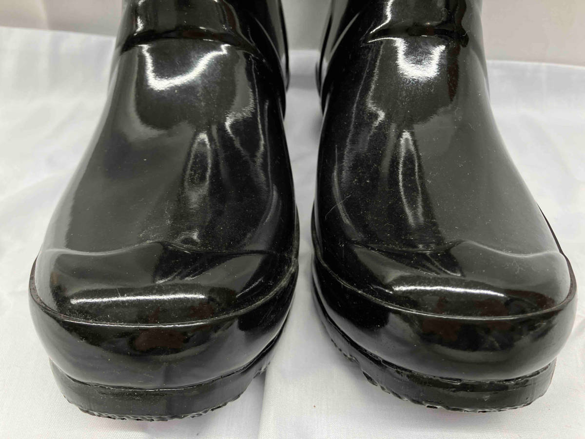 HUNTER ハンター　ロングブーツ　レインブーツ　長靴　ブラック　サイズEU36 約22〜22.5cm エナメル_画像2