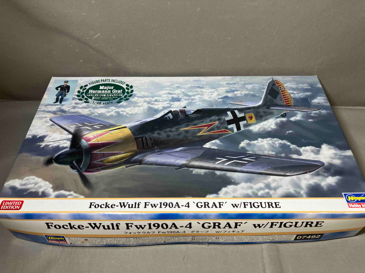 プラモデル ハセガワ 1/48 フォッケウルフ Fw190A-4 グラーフ w/フィギュア_画像1