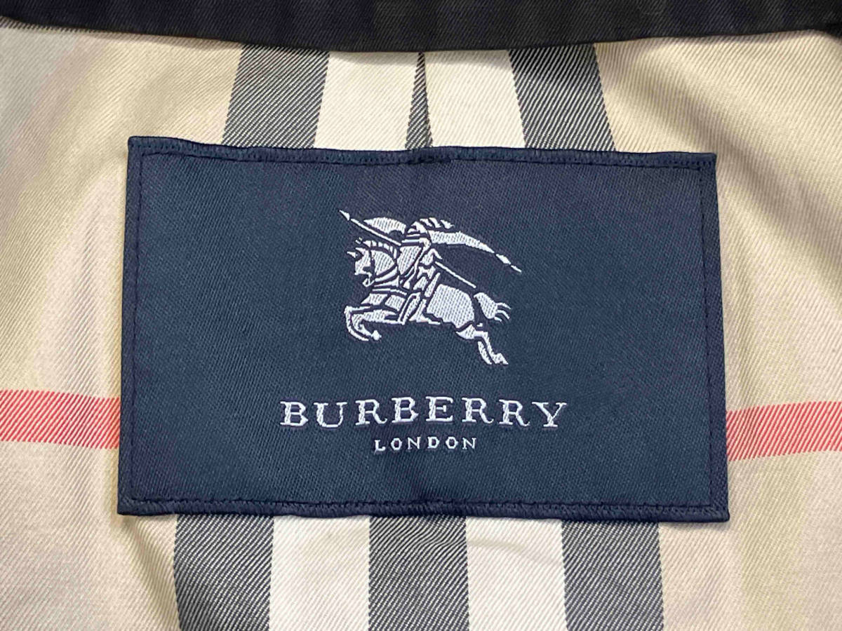 BURBERRY バーバリー London A1A19-677-09 ブラック ライナー欠品 バックルレザー トレンチコート_画像3