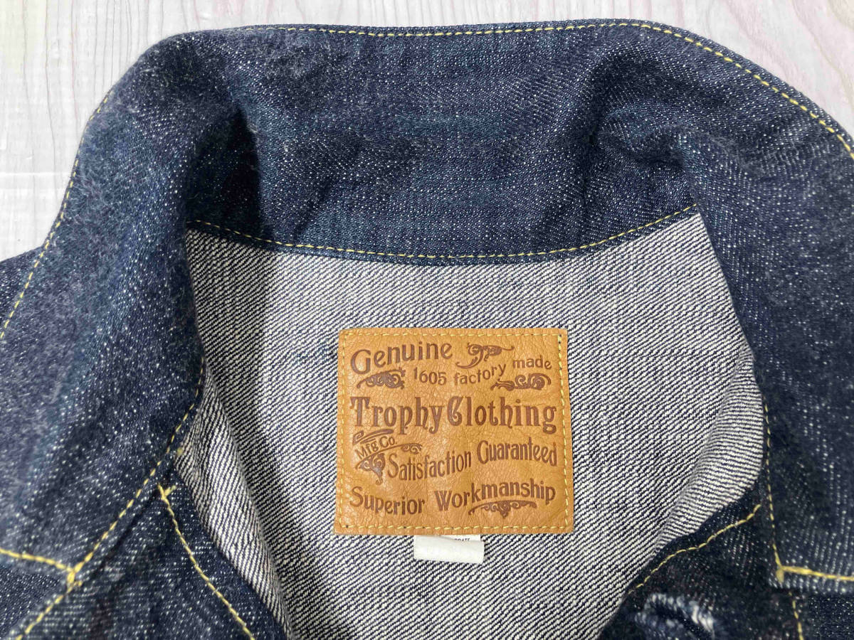 TROPHY CLOTHING トロフィー クロージング 1605 デニムジャケット サイズ36 インディゴの画像3