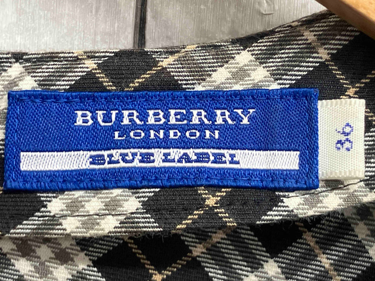 BURBERRY BLUE LABEL/バーバリーブルーレーベル/チェック柄/E1J52/半袖ワンピース/ブラック/36_画像7