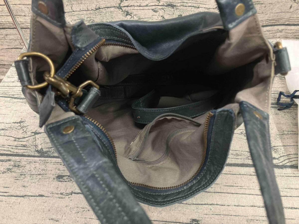 Dakota 2Way ハンドバッグ ショルダー付き ブルー 保存袋付き タグ付き_画像5