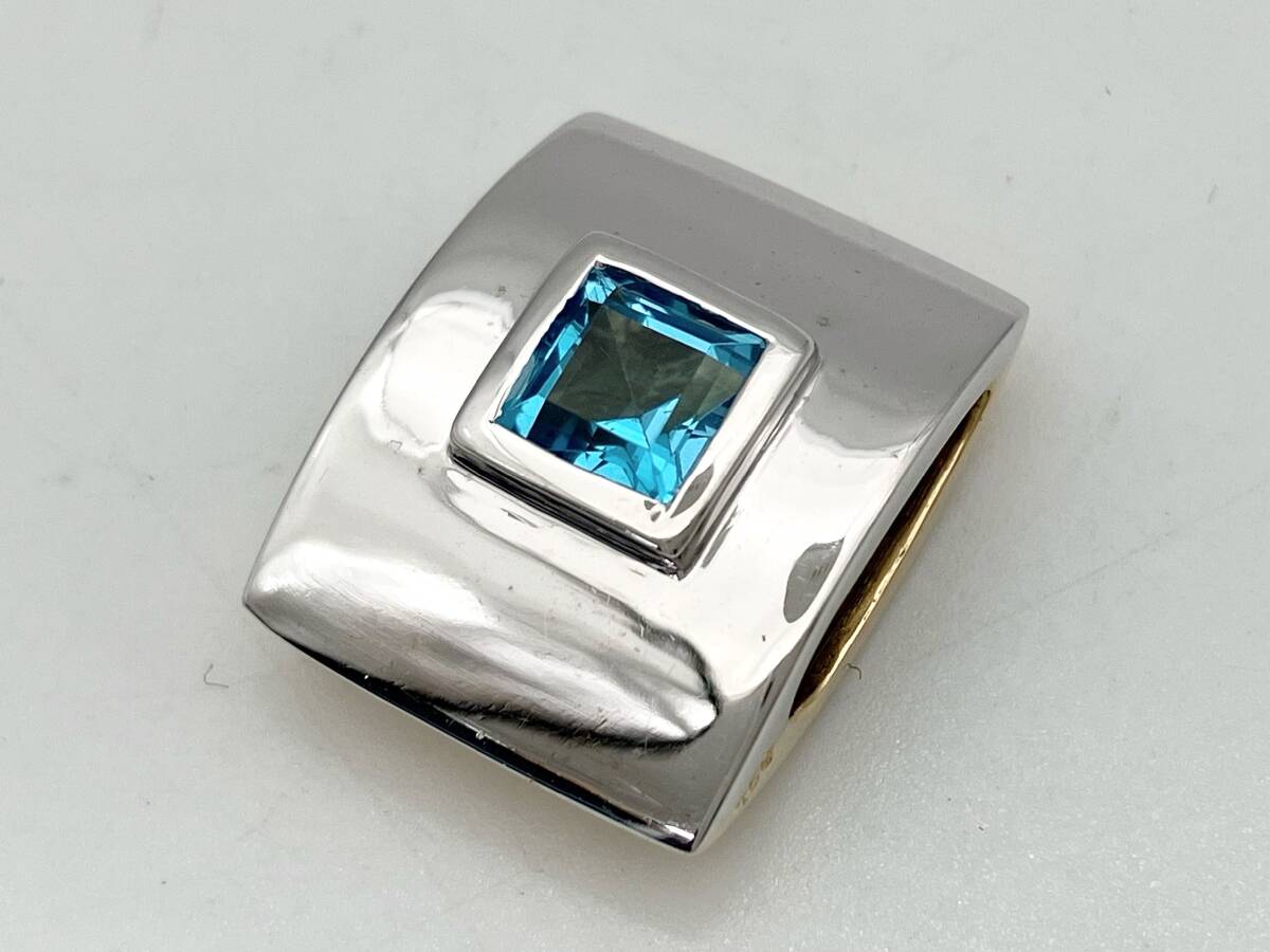 最高品質の K18/トップ/スクエアリバーシブル/ダイヤ0.06ct/5.8g 店舗受取可 ダイヤモンド