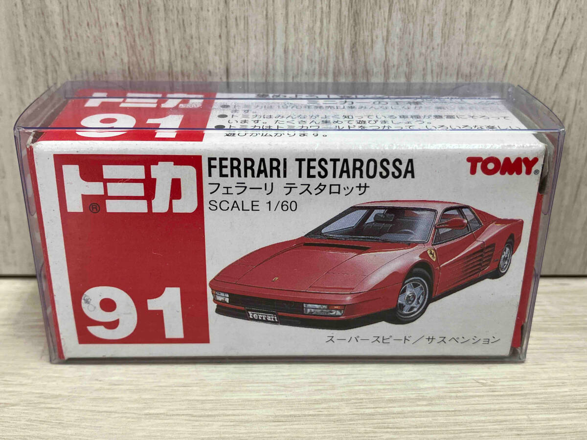 トミカ No.91 フェラーリ テスタロッサ 赤 2Gホイール 赤箱 ロゴ赤字 中国製