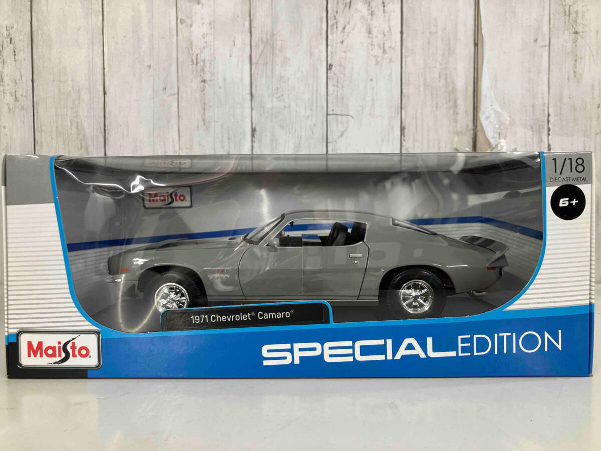 ミニカー Maisto SPECIAL EDITION 1971 Chevrolet Camaro MS31131GR 1/18 シボレー カマロ Z28 1971 グレー_画像1