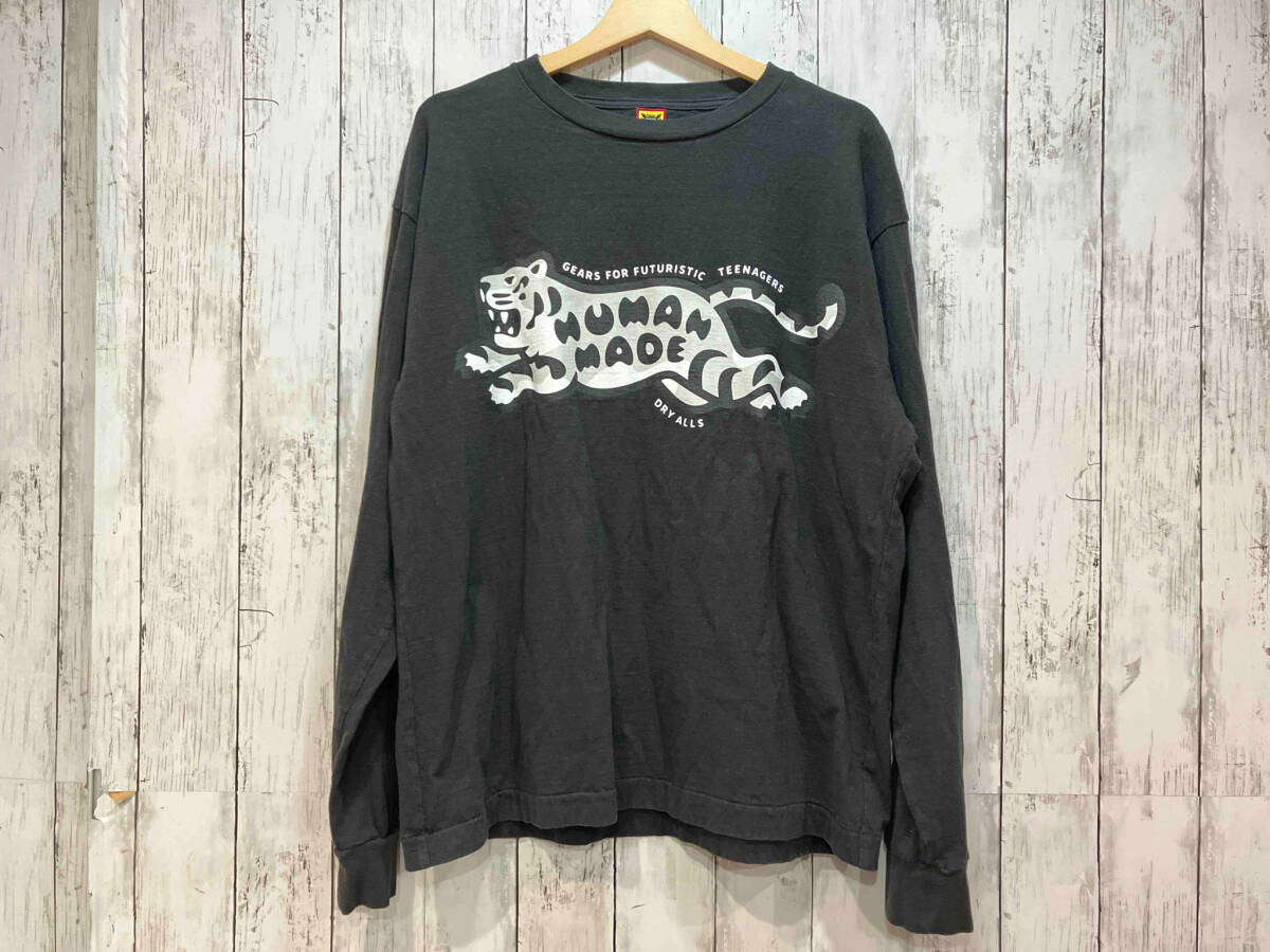 HUMAN MADE ヒューマンメイド 長袖Tシャツ コットン 100% 虎 ブラックXL 店舗受取可