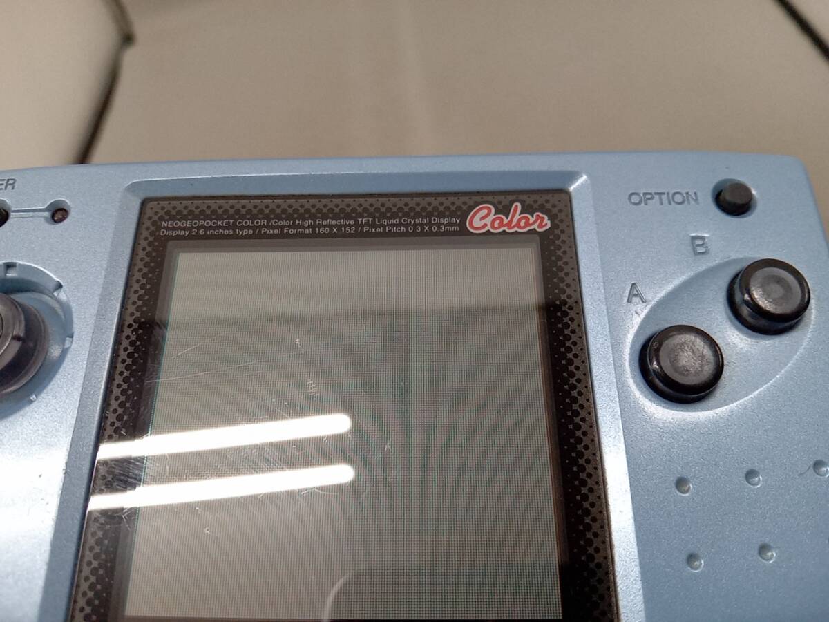 ジャンク 本体のみ起動確認 箱取説なし 傷有 NEOGEO POCKET Color ネオジオ ポケットカラー + 大花火(箱取説なし)付きの画像8