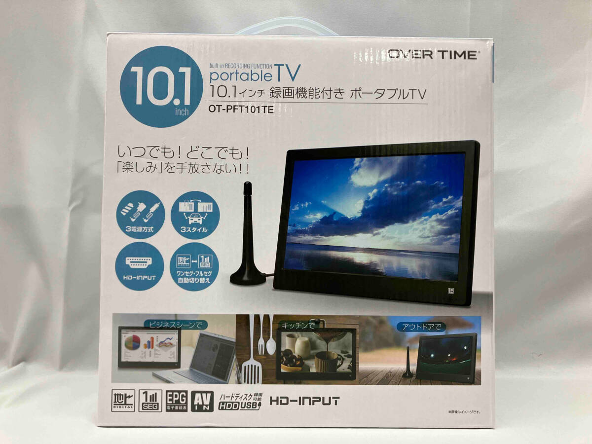 OVER TIME portable TV ポータブルテレビ OT-PFT101TE 10.1インチ 録画機能付きの画像1