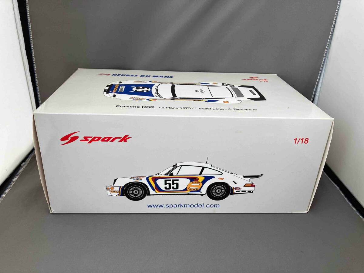 Spark model 1/18 Porsche 911 Carrera RSR #55 Le Mans 1975 C.Ballot/Lena J.Bienvenue Ｓｐａｒｋ ｍｏｄｅｌの画像1