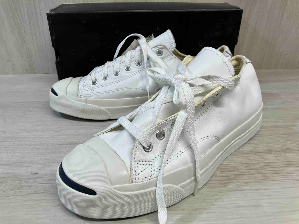 CONVERSE JACK PURCELL LEATHER 11-16666 MWW 本革 レザー スニーカー ジャックパーセル 約28.5cm ホワイト デッドストック ヴィンテージ_画像1