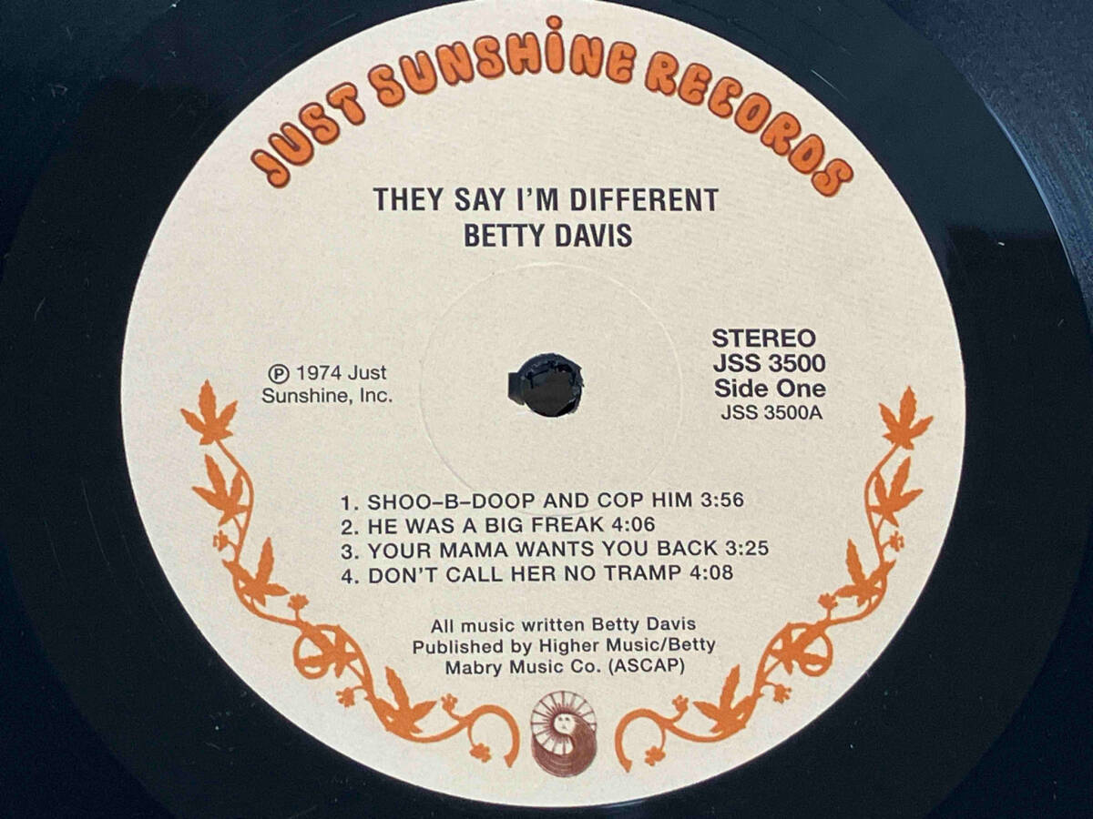 【LP】Betty Davis They Say I'm Different JSS-3500の画像4