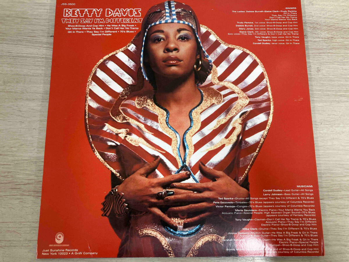 【LP】Betty Davis They Say I'm Different JSS-3500の画像2