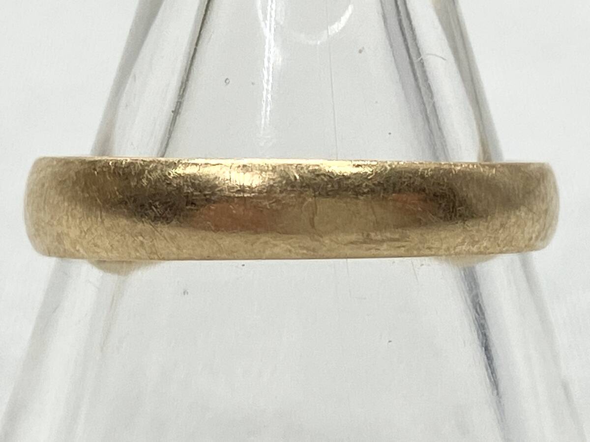 【即納】 K18 甲丸シンプル 幅0.3cm 2.9g 13号 リング イエローゴールド