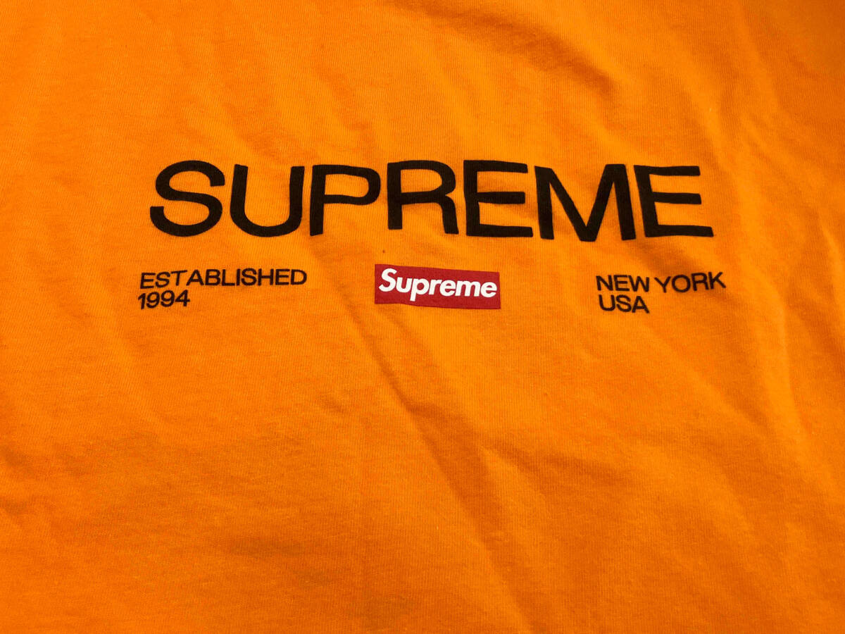 Supreme /半袖Tシャツ/シュプリーム/EST.1994tee/クルーネック/ロゴプリント/オレンジ/XL/夏_画像5