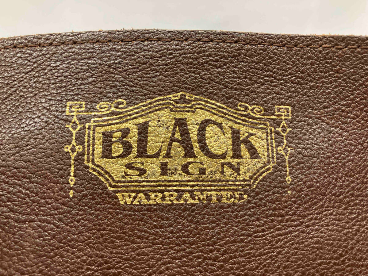 BLACK SIGN ブラックサイン　長財布 レザー　ボタン　ブラウン_画像7