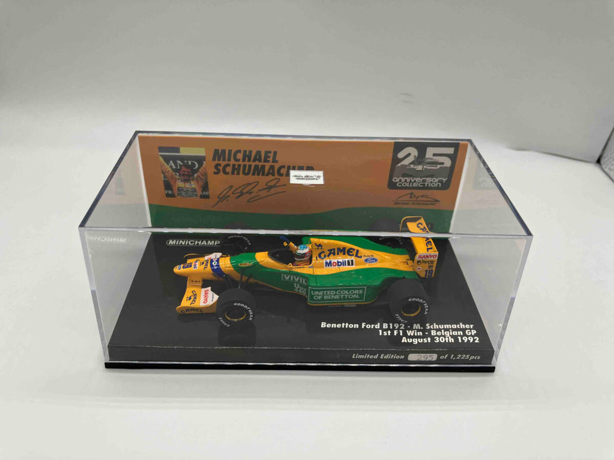 MINICHAMPS 1/43 ベネトン フォード B192 ミハエル・シューマッハー ベルギーGP 1992 F1初優勝レース ミニチャンプス