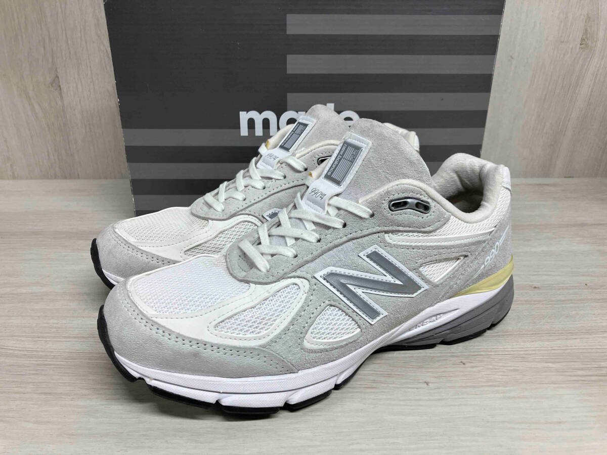 new balance UNITED ARROWS 別注 M990JUA4 スニーカー M990V4 ニューバランス ユナイテッドアローズ 箱付き USA製 オフホワイト_画像1