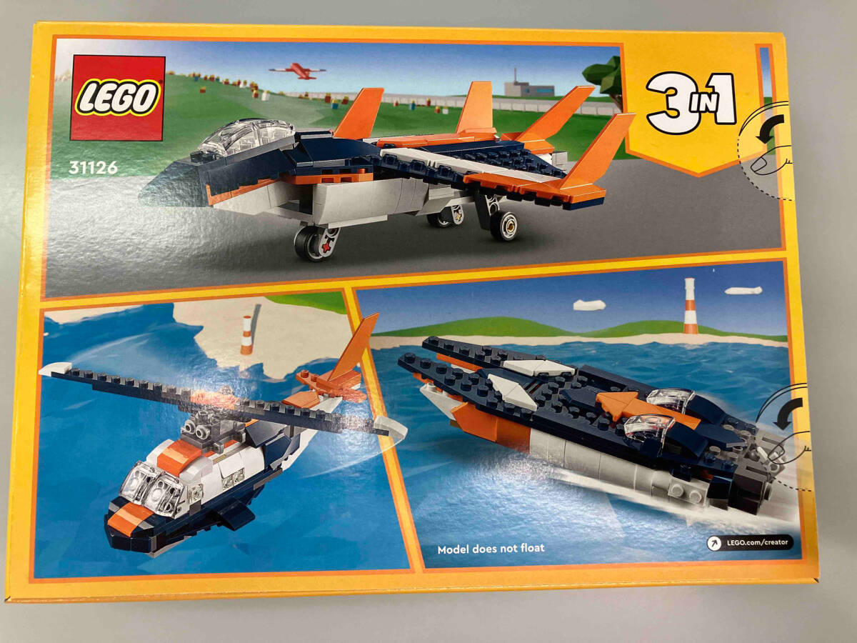 正規品 新品 未開封 LEGO レゴ クリエイター 31126 超音速ジェット 3in1 ※飛行機 ジェット機 乗り物 ヘリコプター 船 にも_画像3