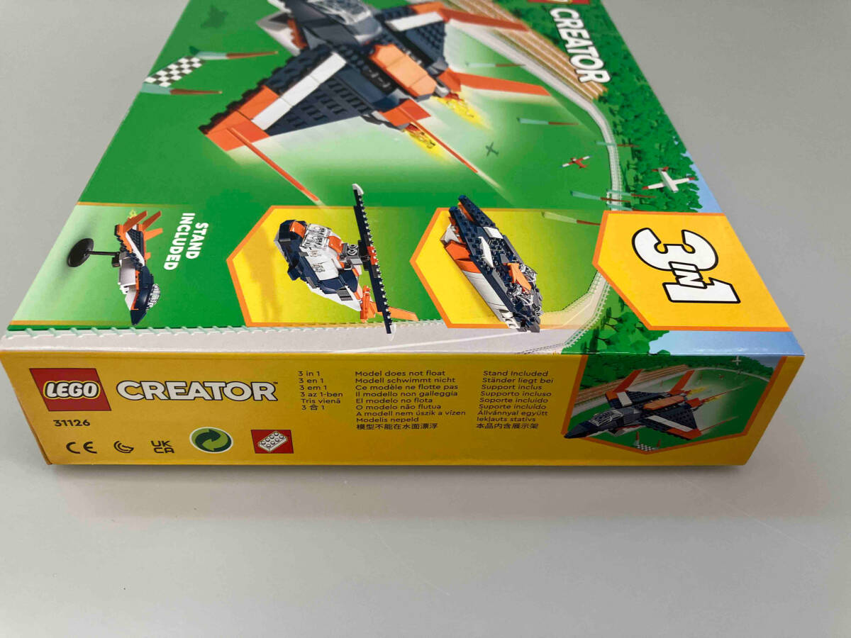 正規品 新品 未開封 LEGO レゴ クリエイター 31126 超音速ジェット 3in1 ※飛行機 ジェット機 乗り物 ヘリコプター 船 にも_画像10