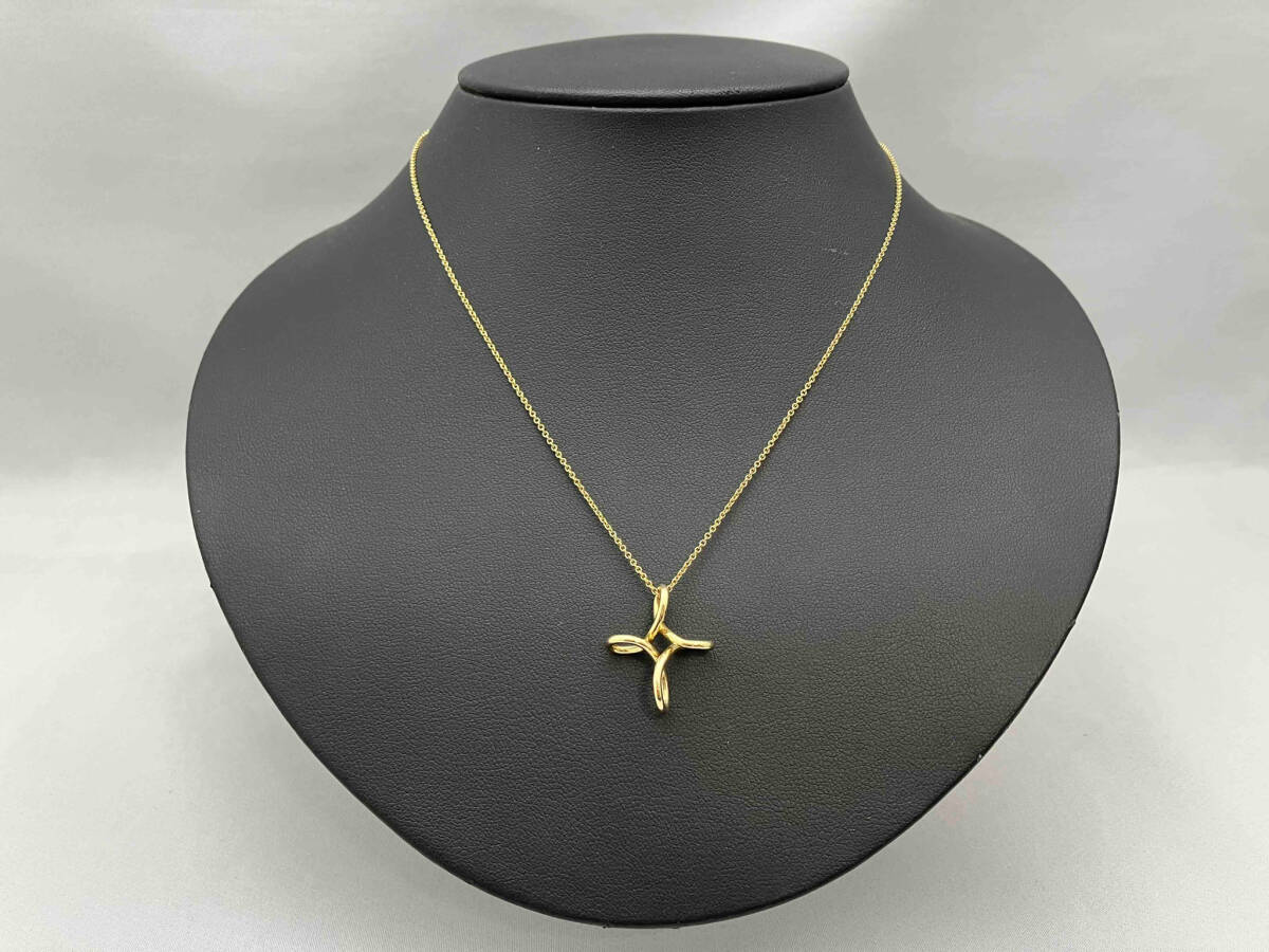 全ての TIFFANY&Co. ネックレス エルサペレッティ ブランドアクセサリー 4.0g 約41cm 750 K18 クロス インフィニティ イエローゴールド