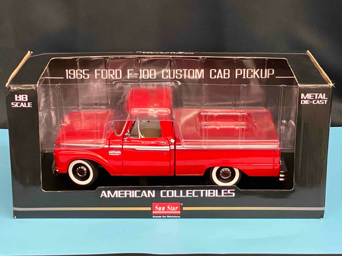  minicar Sun Star 1/18 1965 FORD F-100 CUSTOM CAB PICKUP Ford F-100 custom cab pick up red 