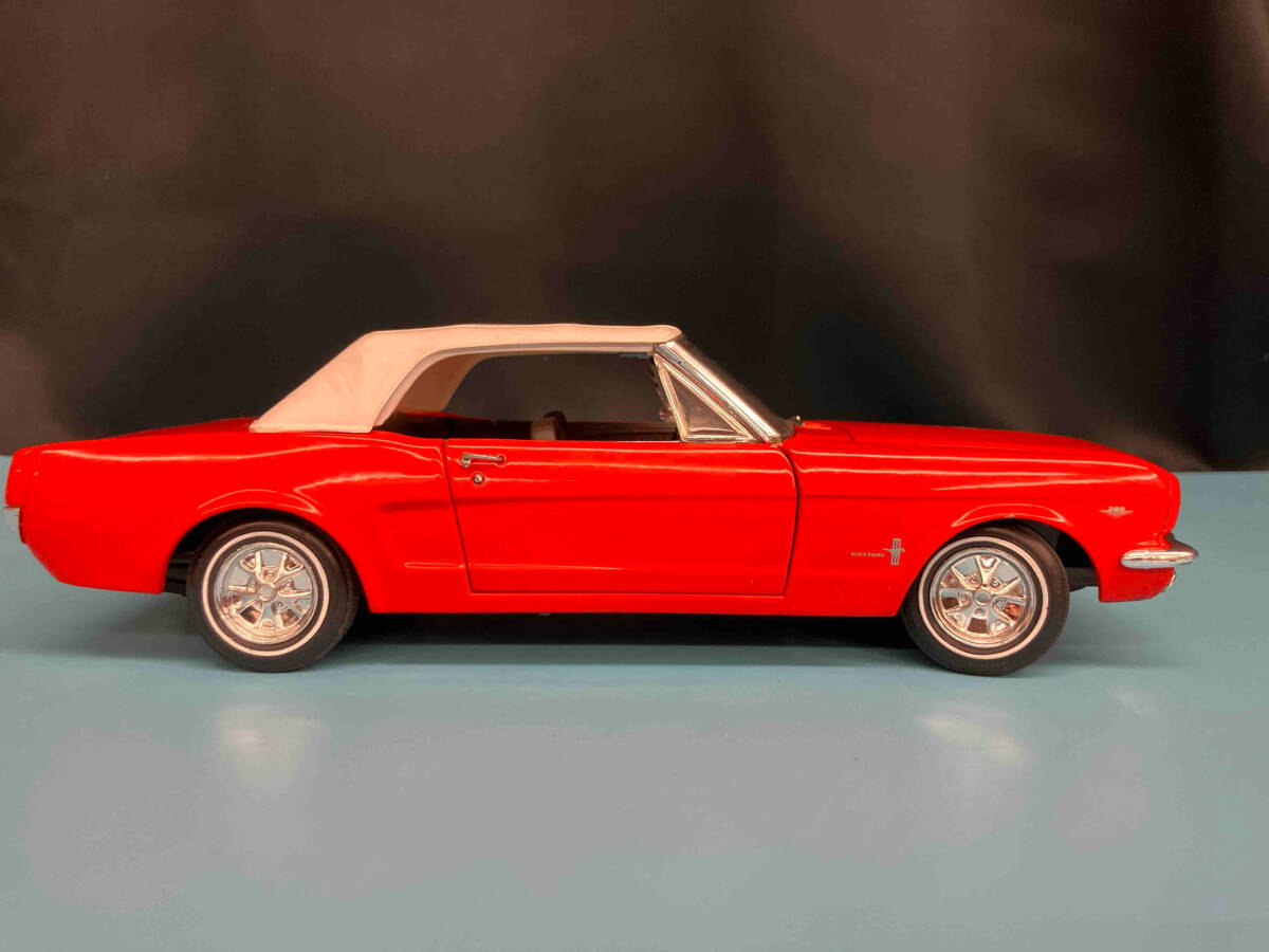 ミニカー REVELL 1/18 1965 MUSTANG マスタング コンバーチブル オレンジ 箱なし_画像3