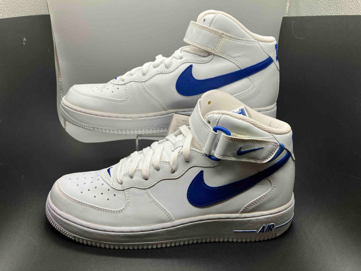 ジャンク 観賞用 NIKE AIR FORCE 1 MID ナイキ エア フォース 1 ミッド ディ タウンUS9.5 27.5cm UK8.5 EU43 ホワイト_画像2