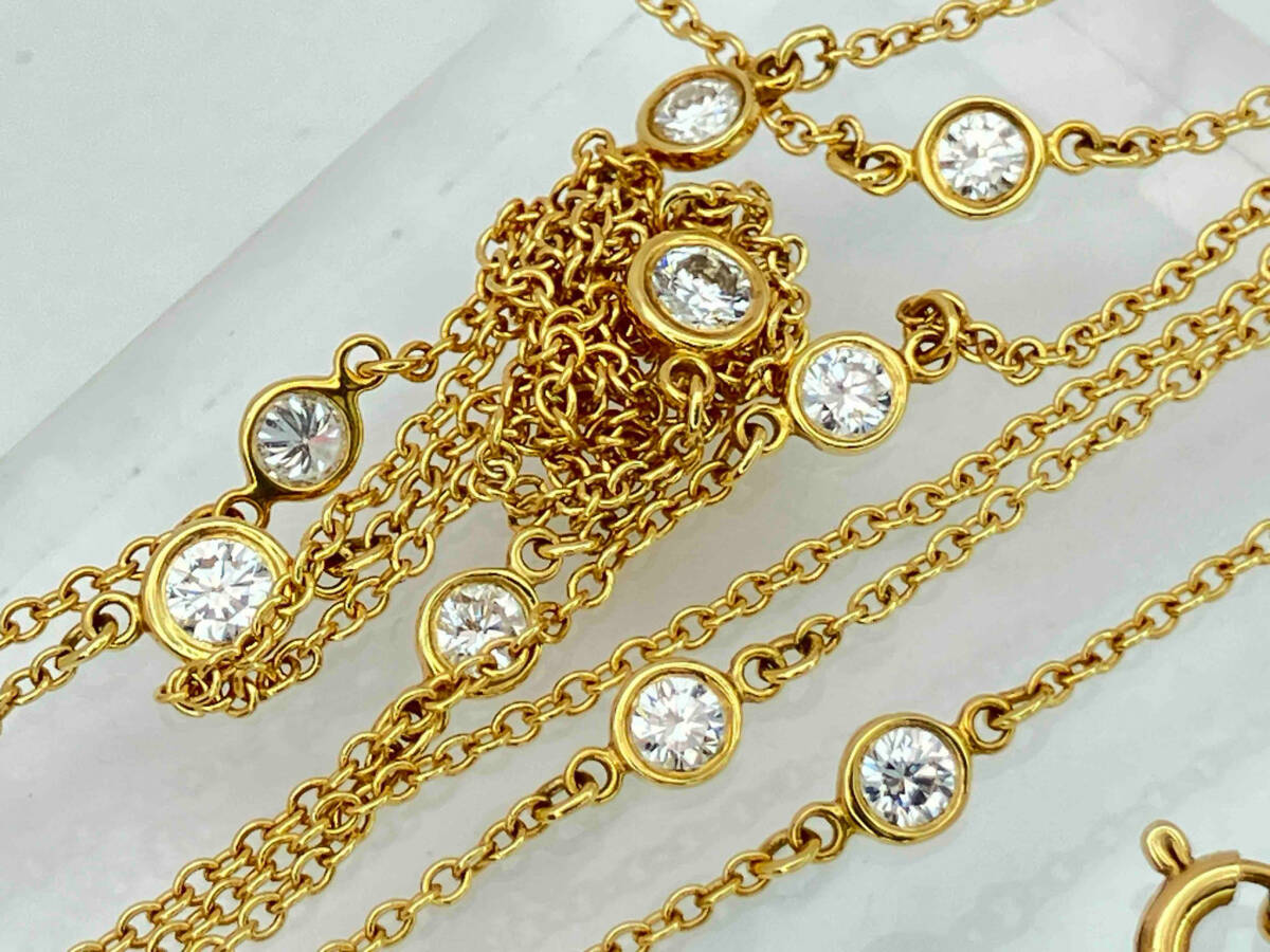【楽天スーパーセール】 TIFFANY&Co./K18/スプリンクル/9Pダイヤモンド/76cmネックレス/3.6g イエローゴールド
