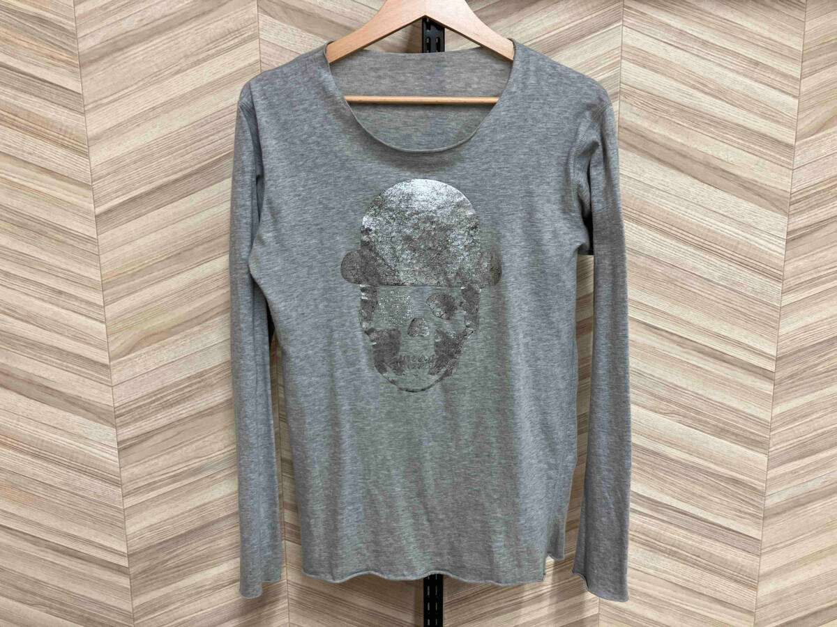 lucien pellat-finet ルシアン ペラフィネ 長袖Tシャツ グレー XSサイズ ドクロの画像1