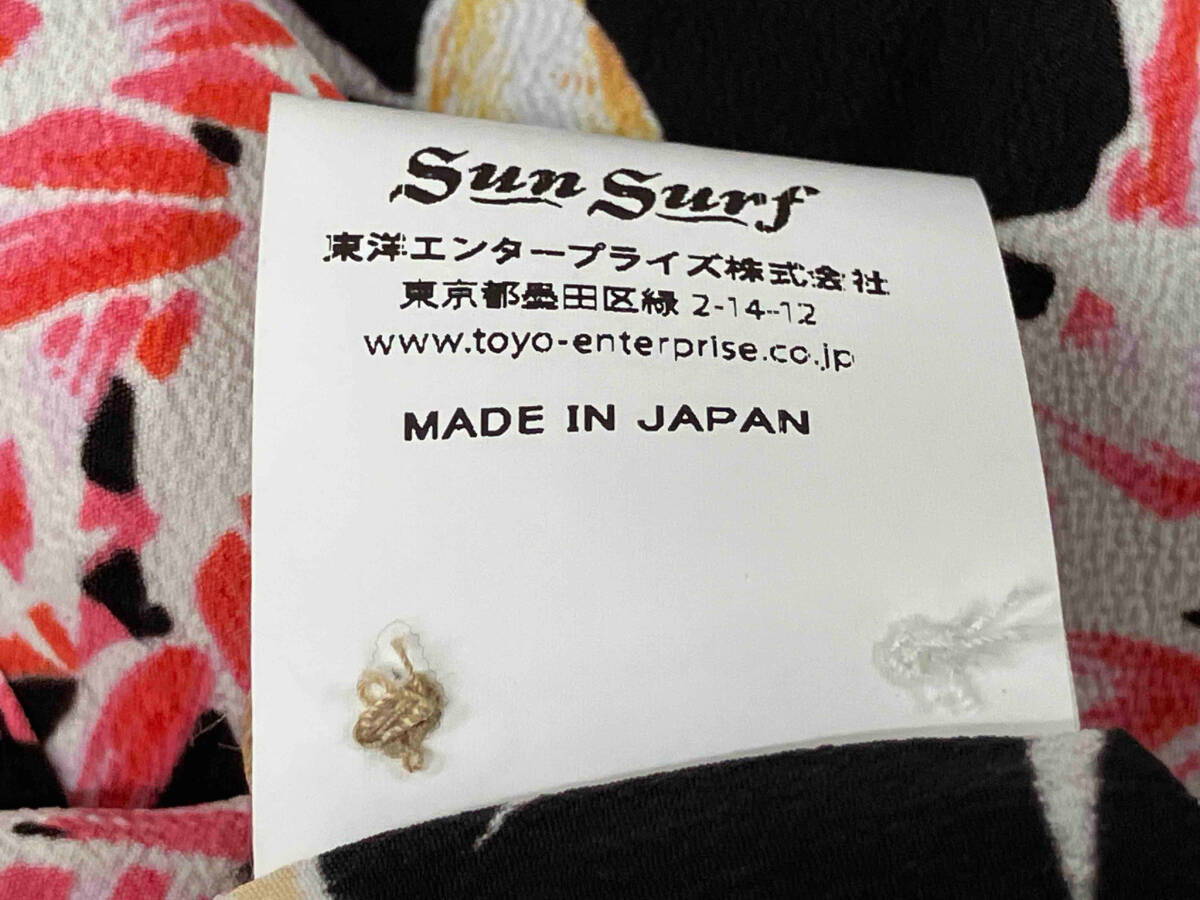 SUN SURF サンサーフ ピンク竹柄／SS38039 アロハシャツ 日本製 Mサイズ_画像6