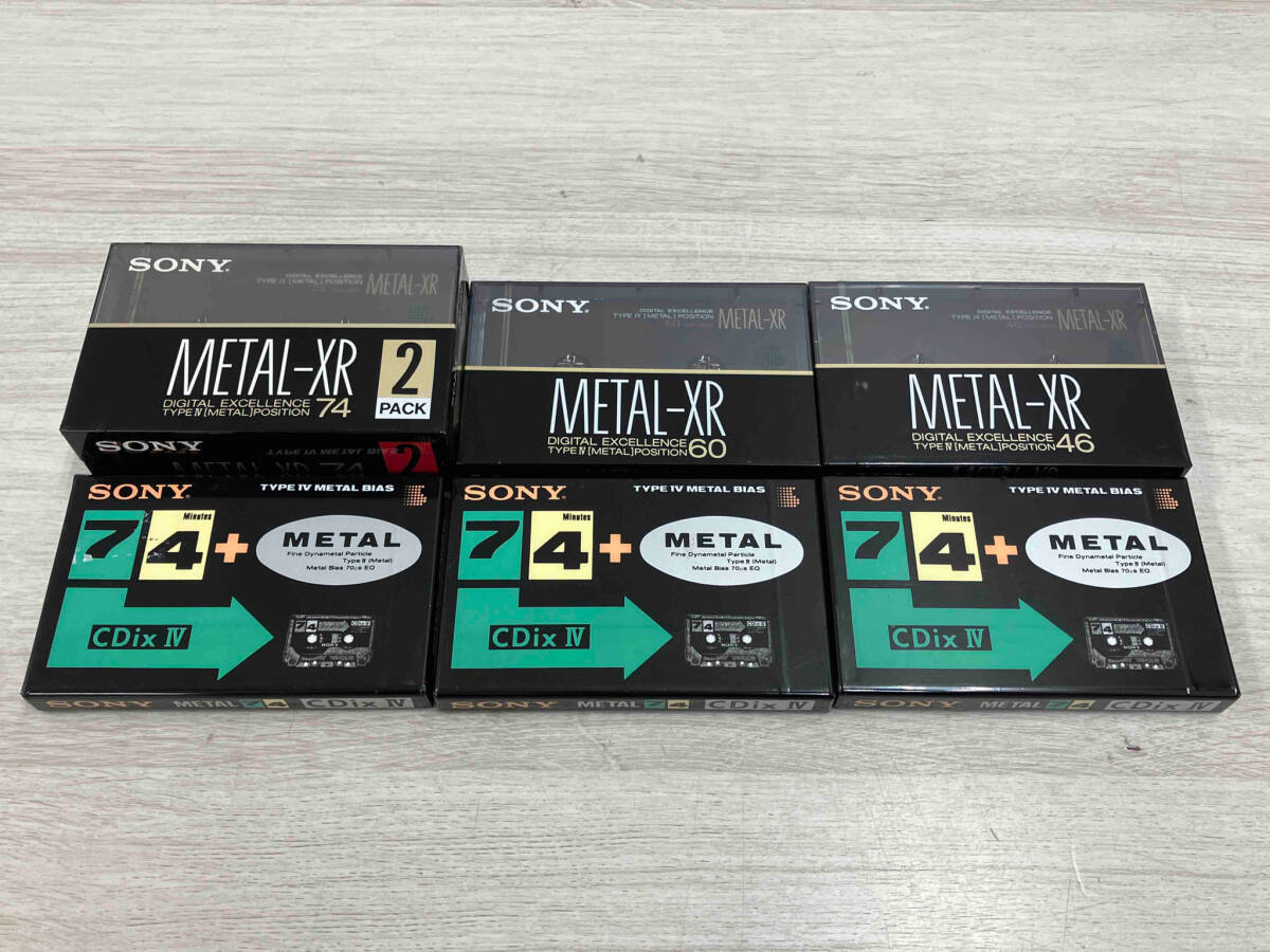 【未開封品】【ジャンク】SONY METAL-XR (46×1.60×1.74×1) C-74CDix Ⅳ×3 カセットテープ×6 まとめ売り_画像1