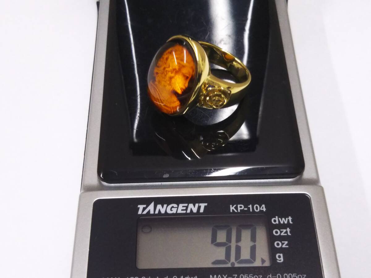 上品なファッション ゴールド クリーニング済】K18 リング 茶色 約14号 総重量約9.0g イエローゴールド