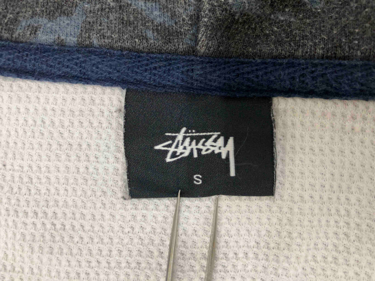 STUSSY Stussy tree duck reverse side thermal Zip up Parker Parker size S gray store receipt possible 