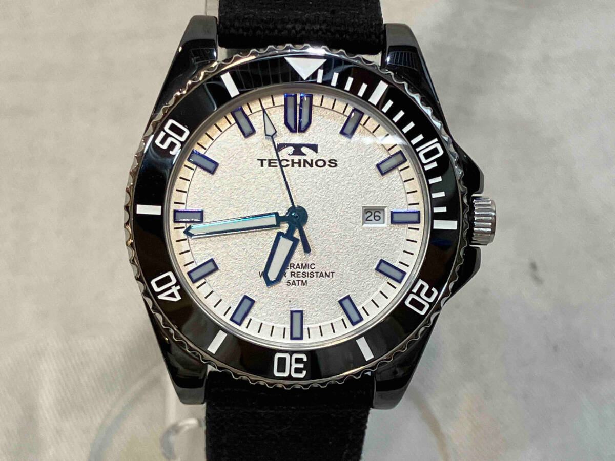 【在庫限り】 ソーラー セラミックベゼル TECHNOS T9A65 店舗 テクノス 腕時計 テクノス