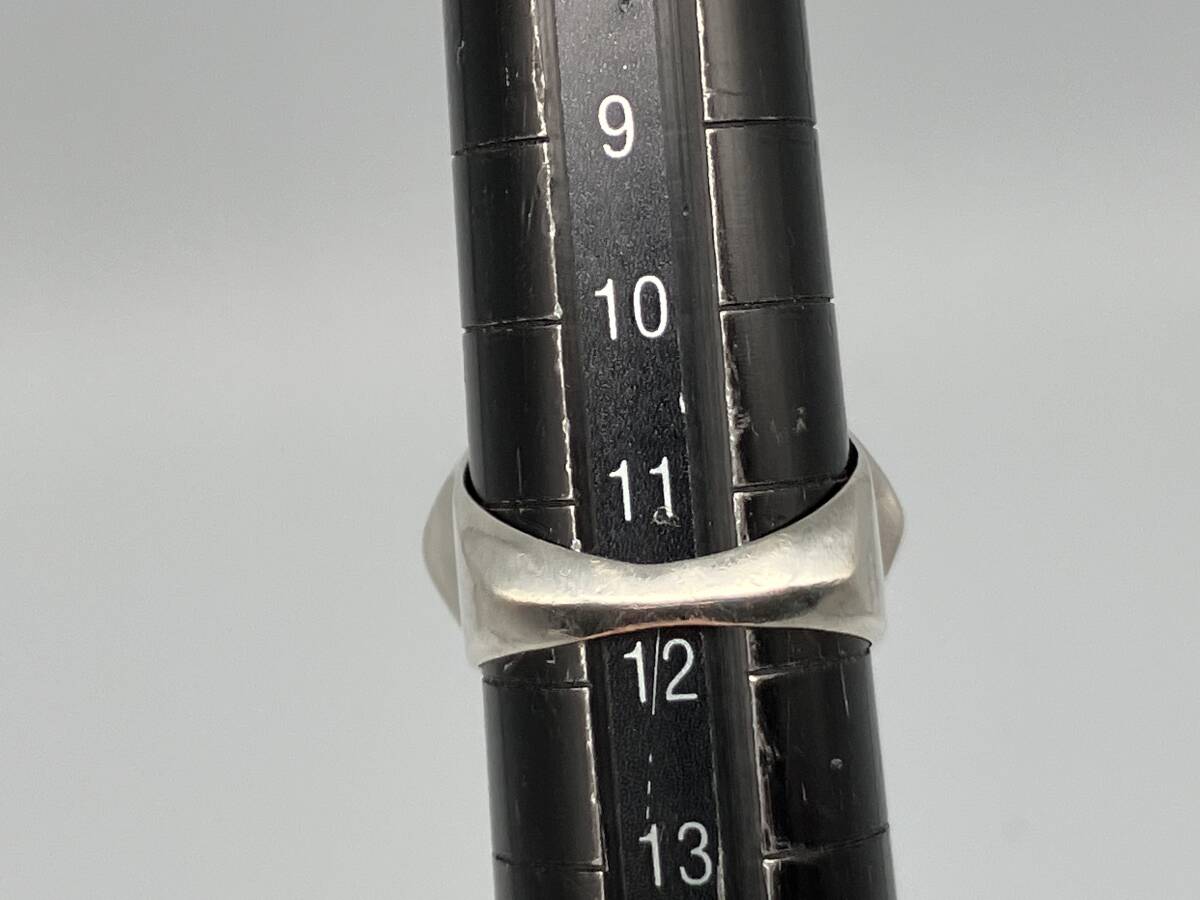 アンバー風 リング 琥珀調 シルバーカラー 約11.5号 アンティーク風の画像4