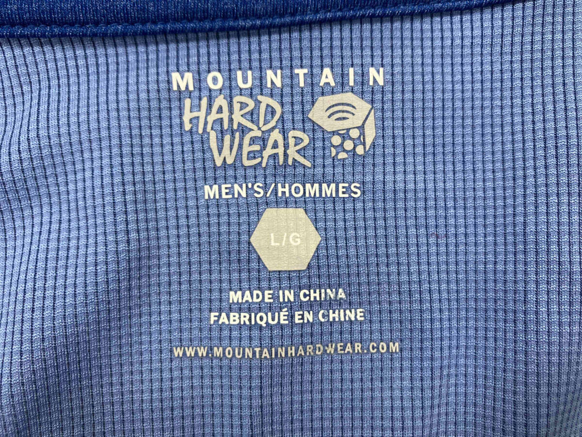 Tシャツ/ロンT ブルー MOUNTAIN HARDWEAR マウンテンハードウェア ハーフジップベースレイヤー ロングスリーブ Tシャツ Lサイズ ブルー_画像3