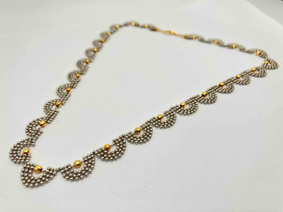 高評価のクリスマスプレゼント K18/Pt850 コンビ/40cm ネックレス/25.6g イエローゴールド