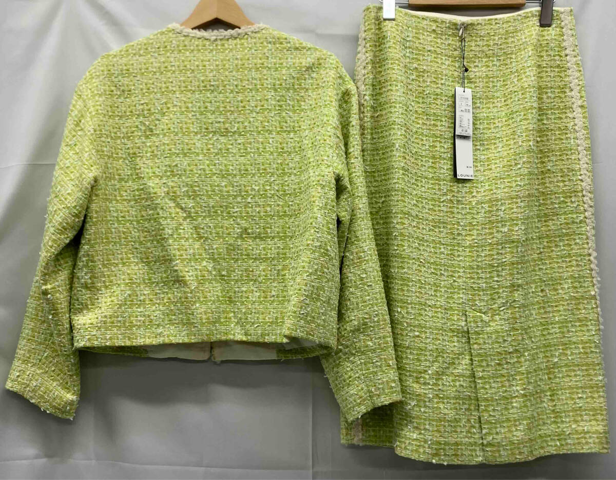 【タグ付き】LOUNIE ルーニィ　セットアップ　フォーマル　スカート　グリーン　黄緑　レディース　40_画像2